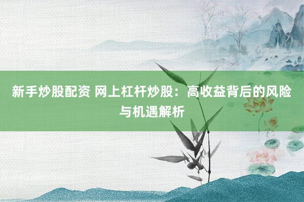 新手炒股配资 网上杠杆炒股：高收益背后的风险与机遇解析