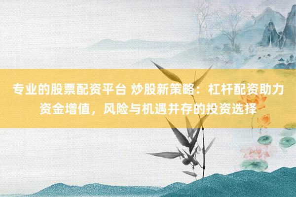 专业的股票配资平台 炒股新策略：杠杆配资助力资金增值，风险与机遇并存的投资选择