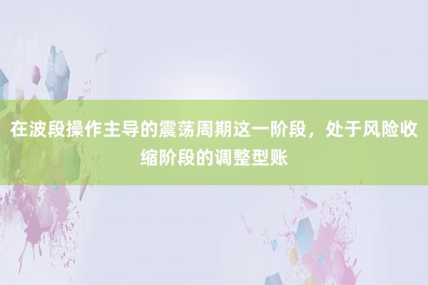 在波段操作主导的震荡周期这一阶段，处于风险收缩阶段的调整型账