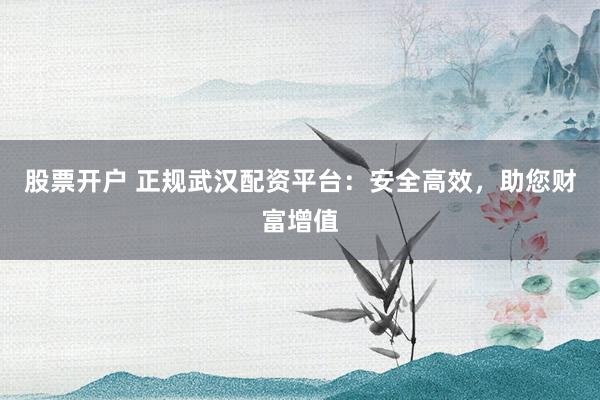 股票开户 正规武汉配资平台:安全高效,助您财富增值